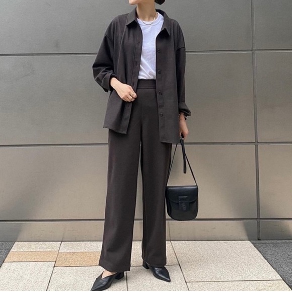 UNIQLO - BRUSHED JERSEY Pants in Dark Green (NWT) - Size L - Picture 1 of 10